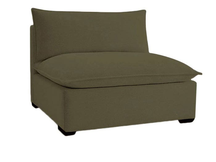 Organic Sofa Modular Chair - Ready Made - Olive Wool