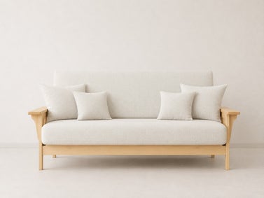Bone - Woven Cotton Futon Cover