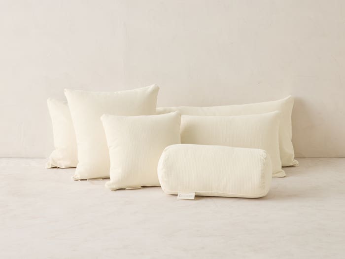 Woven Cotton Bone Throw Pillows