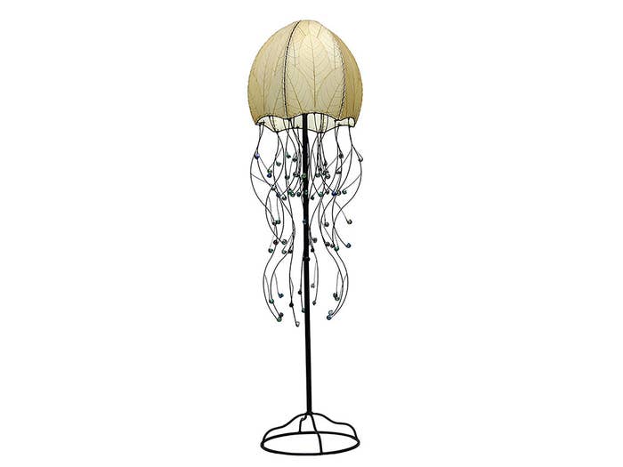 Natural Jellyfish Coco Leaf Lamp