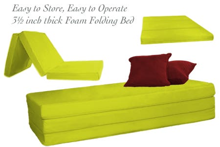 3.5 inch Apple Green Folding Bed - Full Double