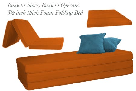 3.5 inch Copper Folding Foam Bed - Full Double