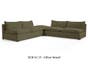 Organic Armless 3 Piece Sofa Modular - Custom Modern Modular Sectional Sofa Bed - Modular Sectional Sofa Furniture - The Futon Shop