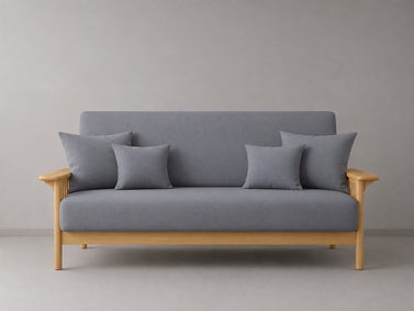 Cool River - Solid Organic Cotton Twill Futon Cover -