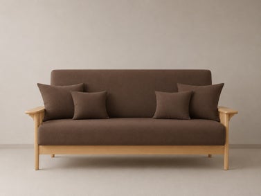 Nutmeg - Solid Organic Cotton Twill Futon Cover - Choos