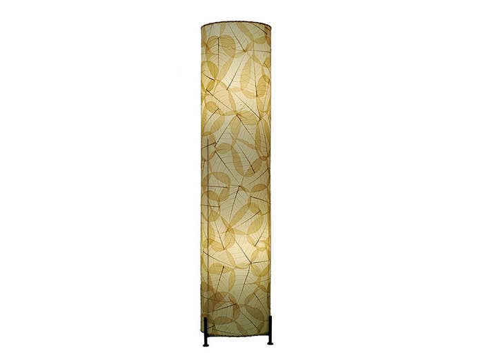 Banyan Natural Fossilized Leaves Floor Lamp