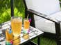 Scandia Outdoor Futon Loveseat Cherry With Natural Teak Oil Finish 