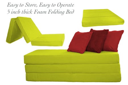 SHDLA5_-_FA954 5 inch Apple Green Folding Bed - Full Double sku SHDLA5_-_FA954