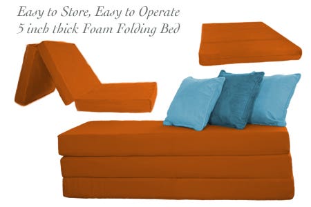 SHDLH5_-_FA904 5 inch Copper Folding Foam Bed - Full Double sku SHDLH5_-_FA904