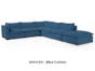Clearance Organic 5 Piece Modular Sectional - Blue Cotton - Modular Sectional Sofa - Modular Sectional Sofa Furniture - The Futon Shop