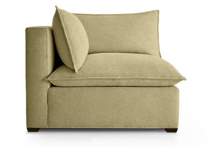 Organic Sofa Modular Corner Chair - Ready Made - Khaki Linen