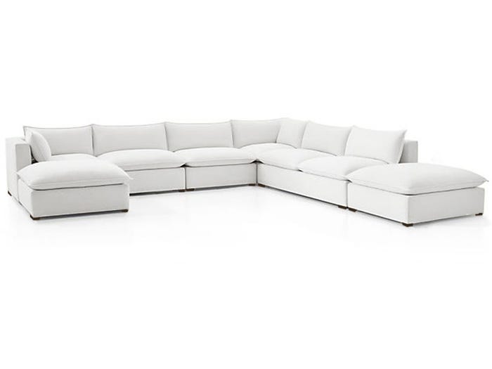 Organic 7 Piece Modular Sectional Sleeper Sofa