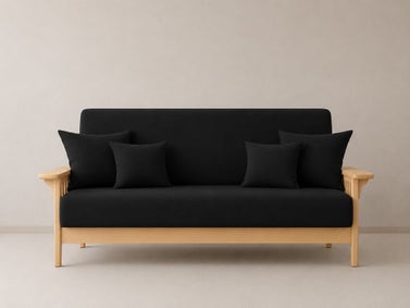 BEEFY BULL BLACK FUTON COVER FA826H