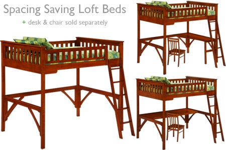 Kids_Loft_Wood_Bunk_Bed_Full_Cherry