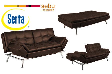 Matrix_Modern_Convertible_Futon_Sofa_Bed_Sleeper_Chocolate