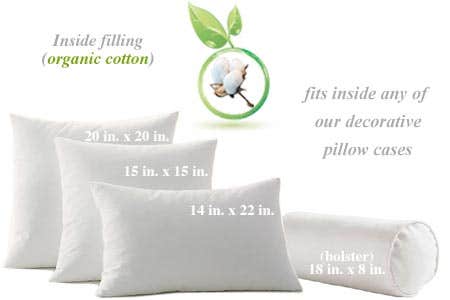 Organic Cotton Decorative Pillow Insert