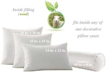 Wool Throw Pillow Insert