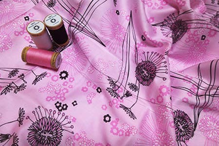 CPFCS333_-_Config Fields Of Honey-Pink Sateen - Floral Pattern Organ sku CPFCS333_-_Config