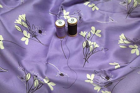 Stornetta Lavender Sateen - Floral Pattern Organic Cotton Futon Cover