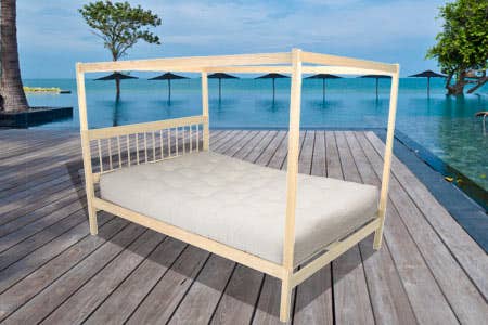 Outdoor four store poster bed