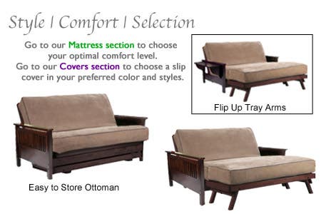 Tiro_Wallhugger_Loveseat_Futon_Frame_Dark_Cherry