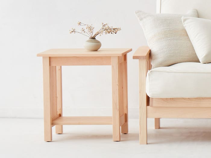 Amish Solid Wood Chemical Free End Table