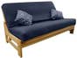 No Arm Queen Cornerstone Wood Amish Shaker Futon Package