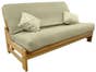 No Arm Queen Cornerstone Wood Amish Shaker Futon Package