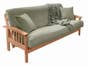 Bent Arm Queen Cornerstone Wood Amish Shaker Futon Package