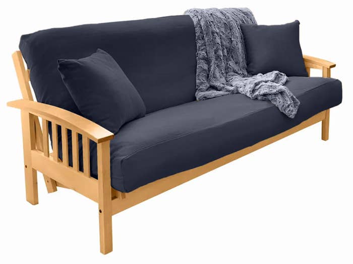 Bent Arm Full Double Cornerstone Wood Amish Shaker Futon Package