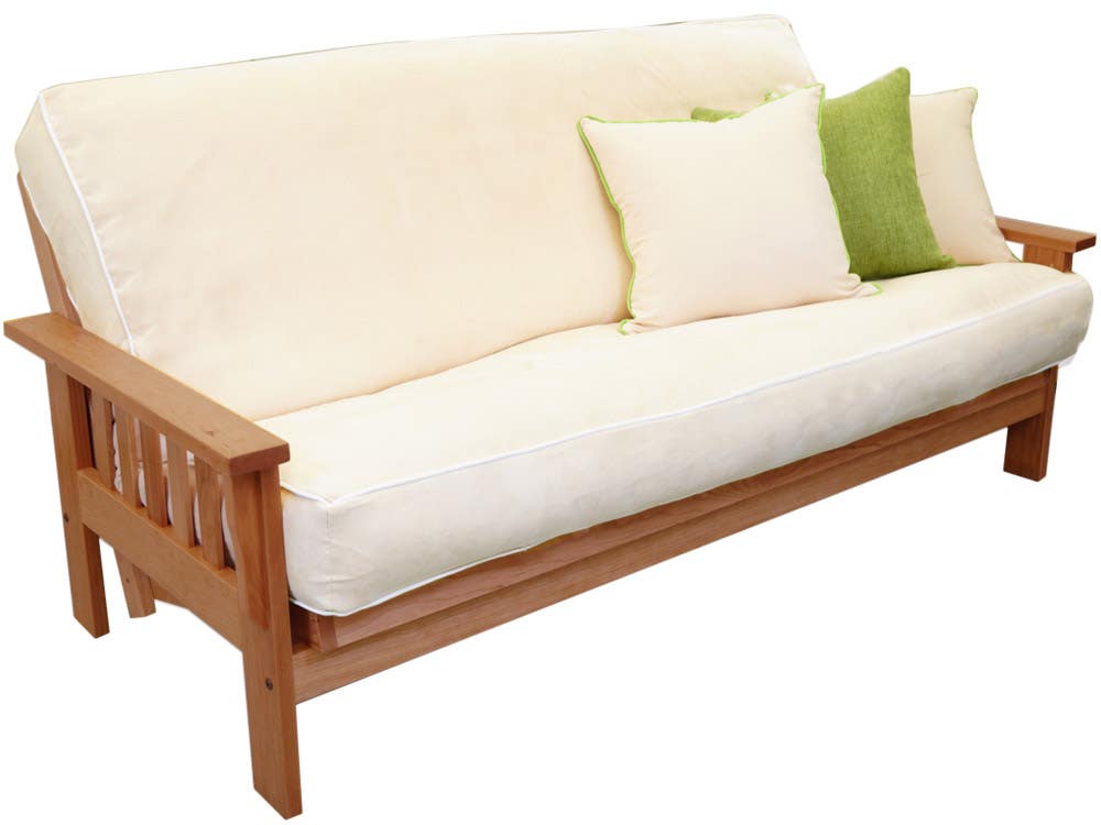 FRFLCHARM-FRAM_CHK Cornerstone Wood Amish Flat Arm Shaker Futon Frame sku FRFLCHARM-FRAM_CHK