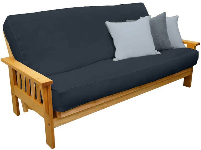 Flat Arm Full Double Cornerstone Wood Amish Shaker Futon Package
