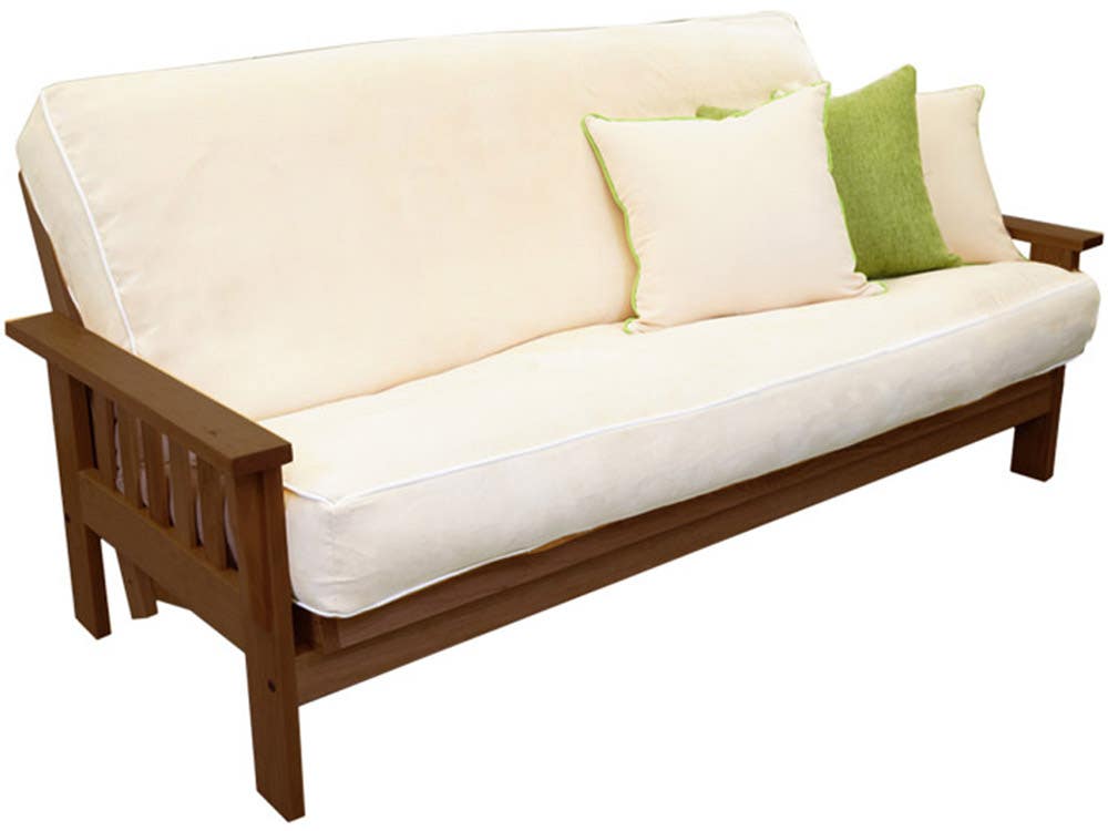 FRFLWAARM-FRAM_WAK Cornerstone Wood Amish Flat Arm Shaker Futon Frame sku FRFLWAARM-FRAM_WAK