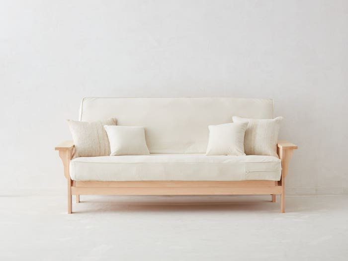 Cornerstone Wood Wide Flat Arm Shaker Amish Futon Frame