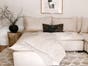 Quick Ship Organic Armless Loveseat Modular - Modern Modular Furniture System - Modular Sectional Sofa Component - The Futon Shop
