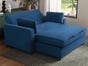 Augustine Blue Space Saving Full Or Queen Size Modern Sofa Bed