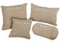 Beige Wool Moquette Throw Pillow
