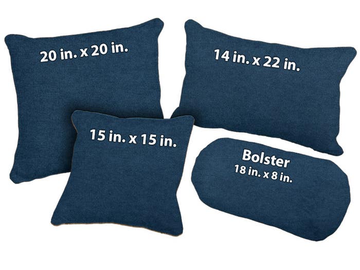 Blue Wool Moquette Throw Pillow