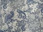 Silk Face Covering With Organic Cotton Paisley Blue Print For Children & Adults