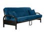 Bright Sea Blue Microfiber Futon Cover 