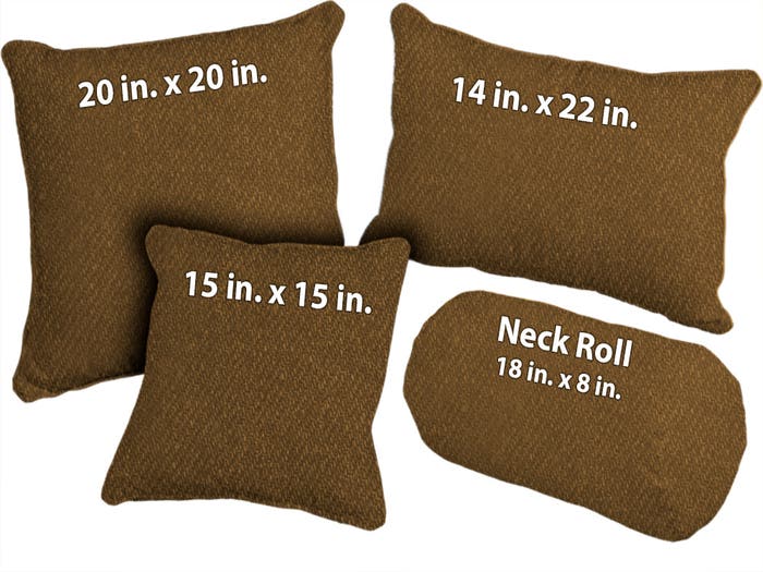 Brushed Bull Denim Twill Brown Throw Pillows