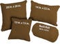 Brushed Bull Denim Twill Brown Throw Pillows