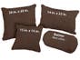 Birch Brown Wool Moquette Throw Pillow