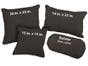 Charcoal Wool Moquette Throw Pillow