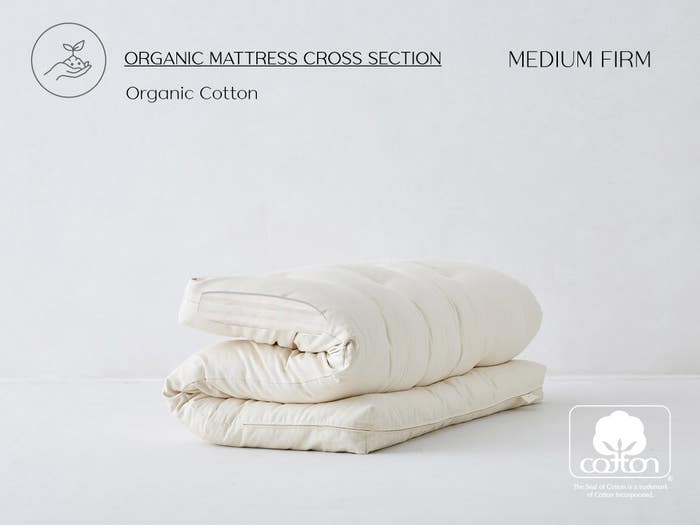 Organic Japanese Shiki Futon Mattress - Japanese Futon Bed - 3 or 5 Inch - Med Firm