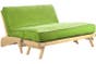 Dillon Wall Hugger Love Seat in Maple Finish 