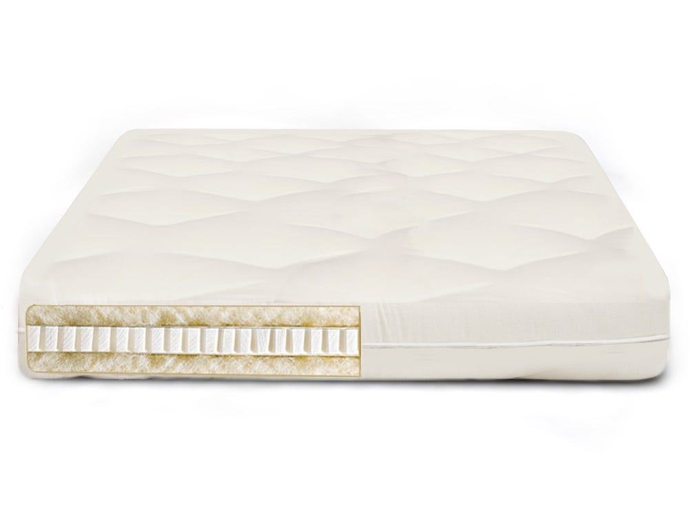 EcoPure Latex & Wool Futon Mattress Chemical Free - 2 Dunlop Latex & Wool - 8 Inch Medium Firm