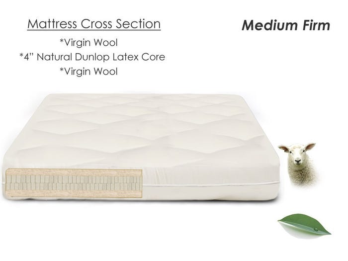 Eco Pure Rest Virgin Wool Futon Mattress