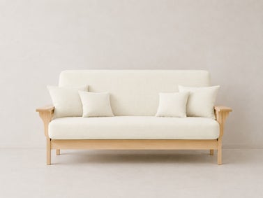 Natural - Solid 10 oz Organic Cotton Twill Futon Cover&