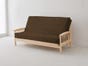 Wool Moquette Futon Cover - Birch Brown
